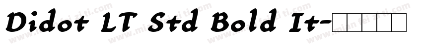 Didot LT Std Bold It字体转换